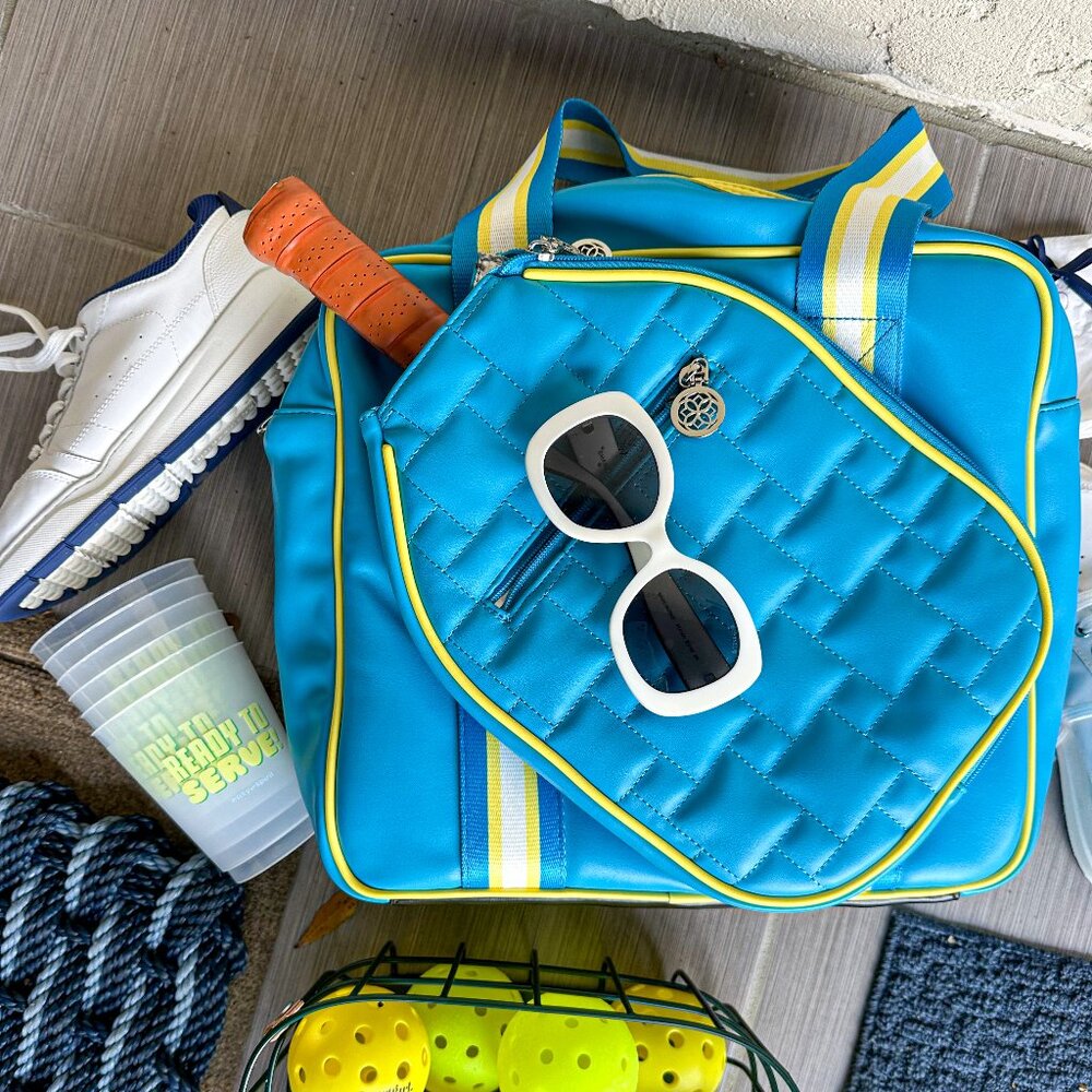NWT Ameliora Blue and Yellow “The Emily” Pickleball Bag